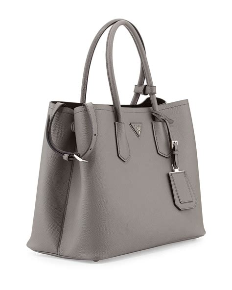 grey prada tote bag|prada laptop bag grey leather.